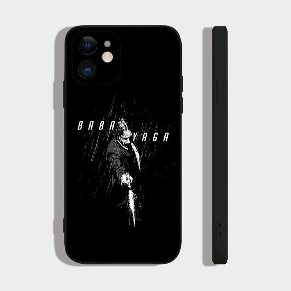 Movie J-John Wick Bab Phone Case For iPhone 14,13,12 Mini 11 Pro XR,X,XS,MAX 6S,7,8 Plus Silicone Cover Soft black iPhone11