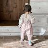 2026 Spring Korean-Style Floral Long-Sleeve Shirt & Top Set for Girls