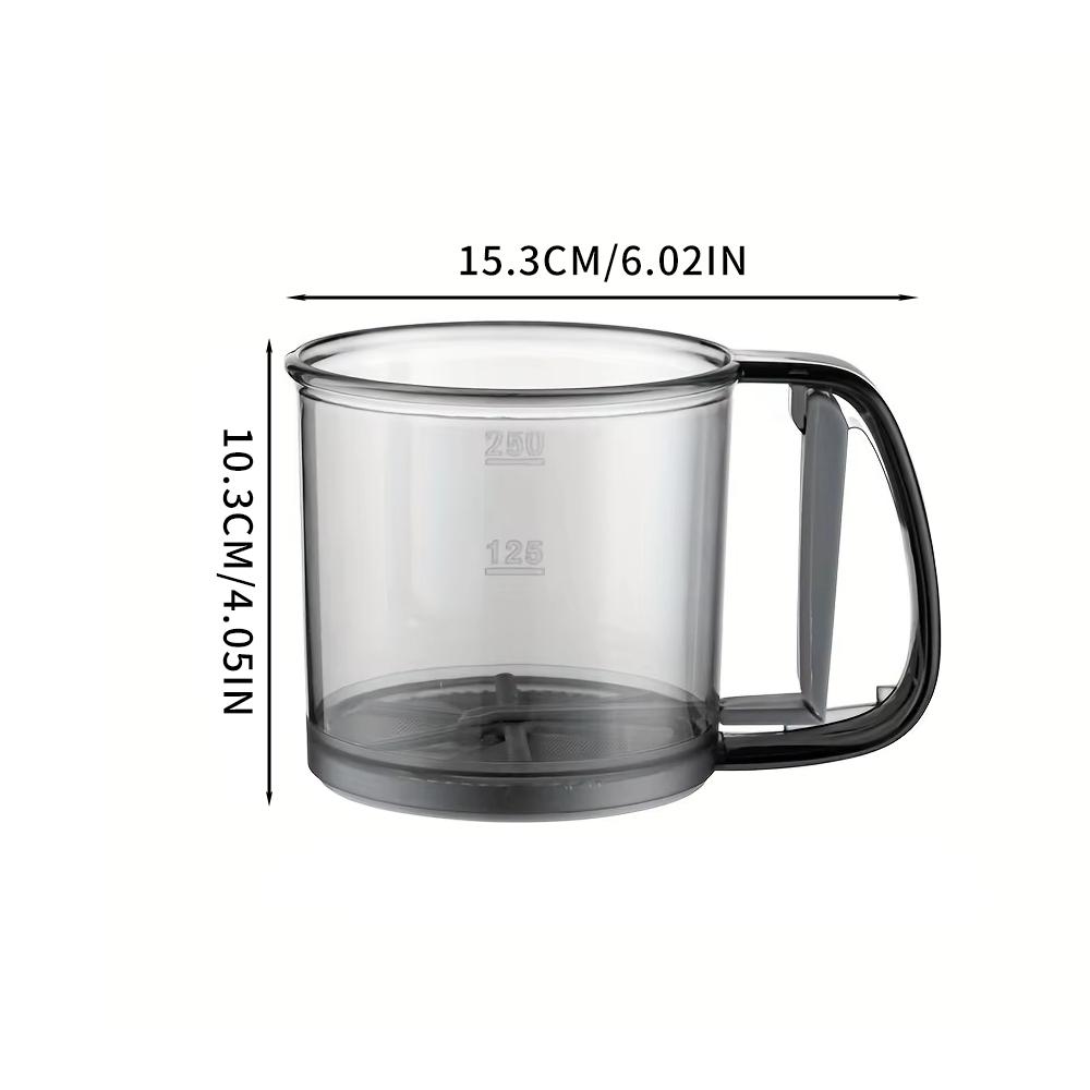 1/2/3 Stück Halbautomatischer Mehlsieb Transparent mit Handpress-Design Küchenfiltersieb Mehlsieb Antihaft-Backwerkzeuge