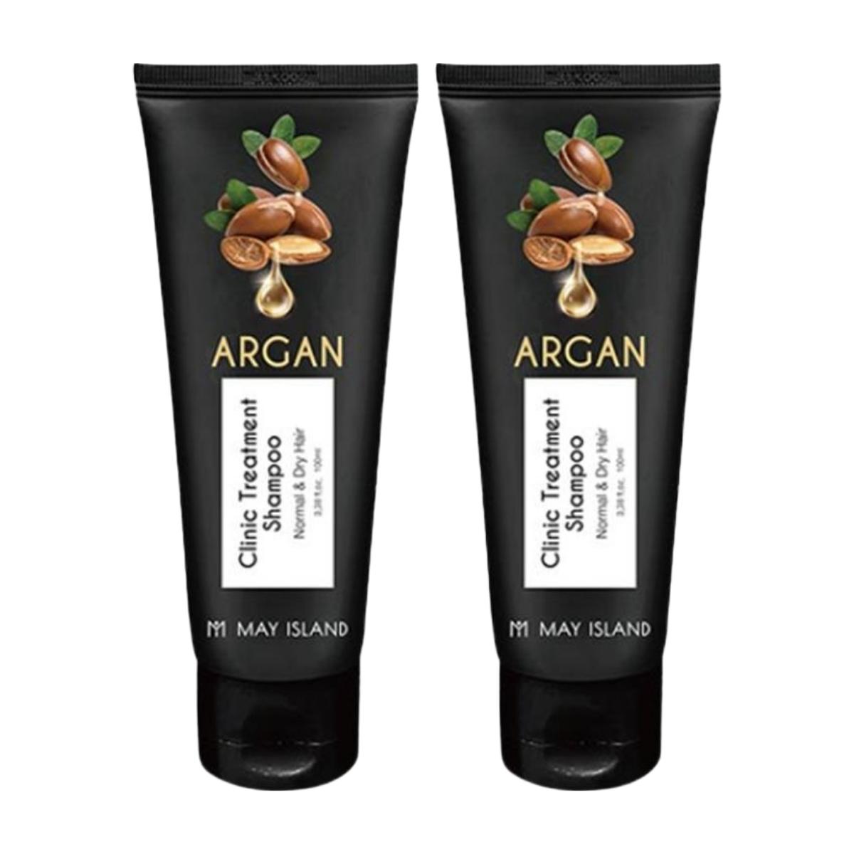May Island Professional Clinic Treatment Shampoo Argan Nourishing Daily Hair Care 100ml*2ea
