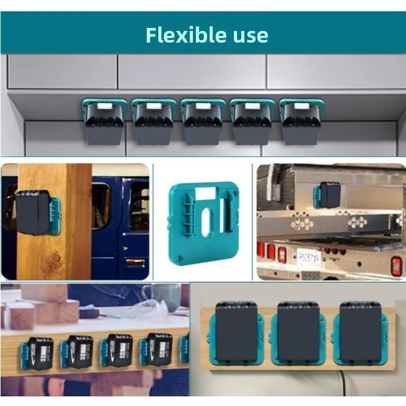 Battery Holder for Makita 18V Li-ion Battery Tools Machine Holder Storage Rack Wall Mount for Makita BL1860 BL1850 BL1840 BL1830