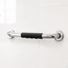 NonSlip Grab Bar with Silicone Grip | Ergonomic Finger Grooves, Polished Stainless Steel, Washroom