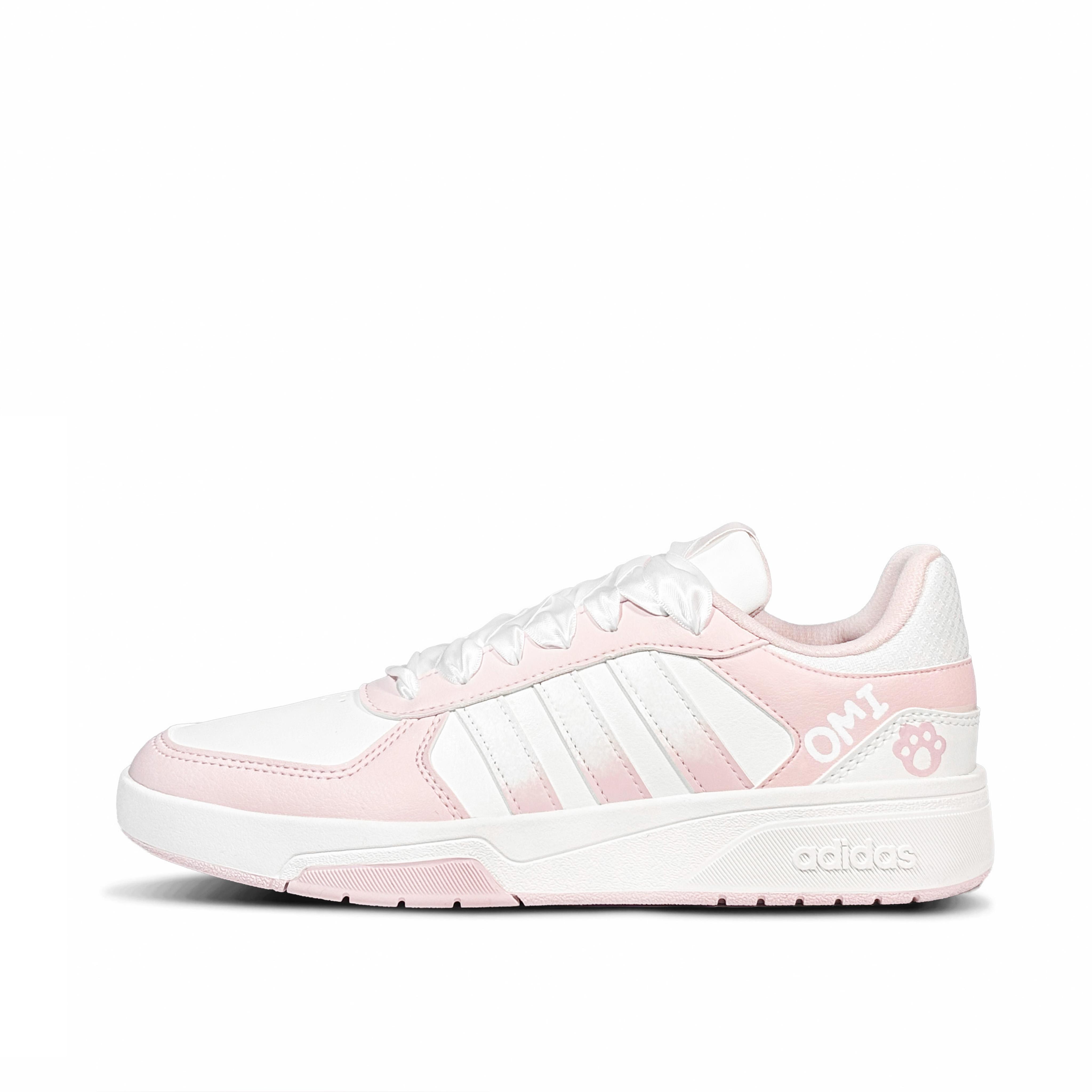 

Adidas COURTBEAT Milk Puff Cat Paw Low top Skateboard Shoes Unisex Pink White KI6785(Team-814) 36