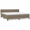 3130061 vidaXL Divan Bed with Mattress Taupe 200x200 Cm Fabric