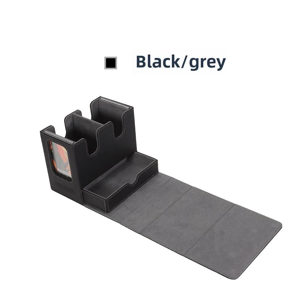 3in1 Deck Box Sports Card Storage Box Fits 200+ Single Sleeved Card Deck Case for MTG TCG CCG Cards with 4 Dividers 2 Toploaders