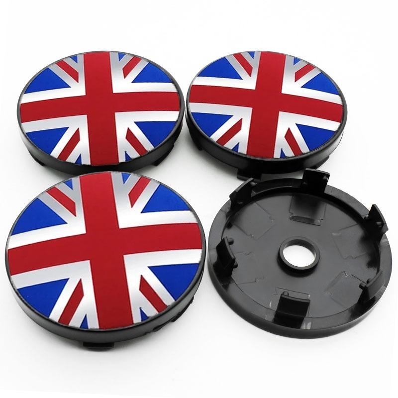 4PCS 56mm 60mm Unversal Union Jack Badge Car Wheel Center Hub Caps Covers For MINI Cooper F56 F53 F54 R50 R52 R56 R57 R58