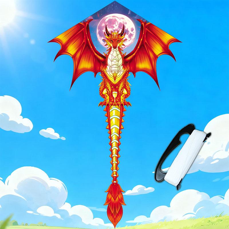 Weifang Long Tail Fire & Ice Dragon Pterodactyl Kites - Easy to Fly