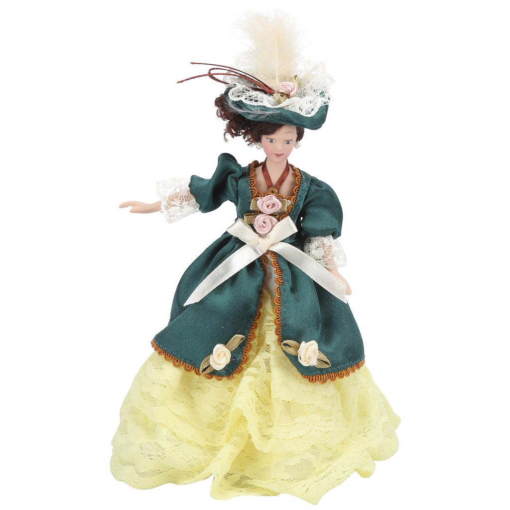 1 12 Doll House Victorian Lady Women Miniature Porcelain Dolls Doll House Decoration