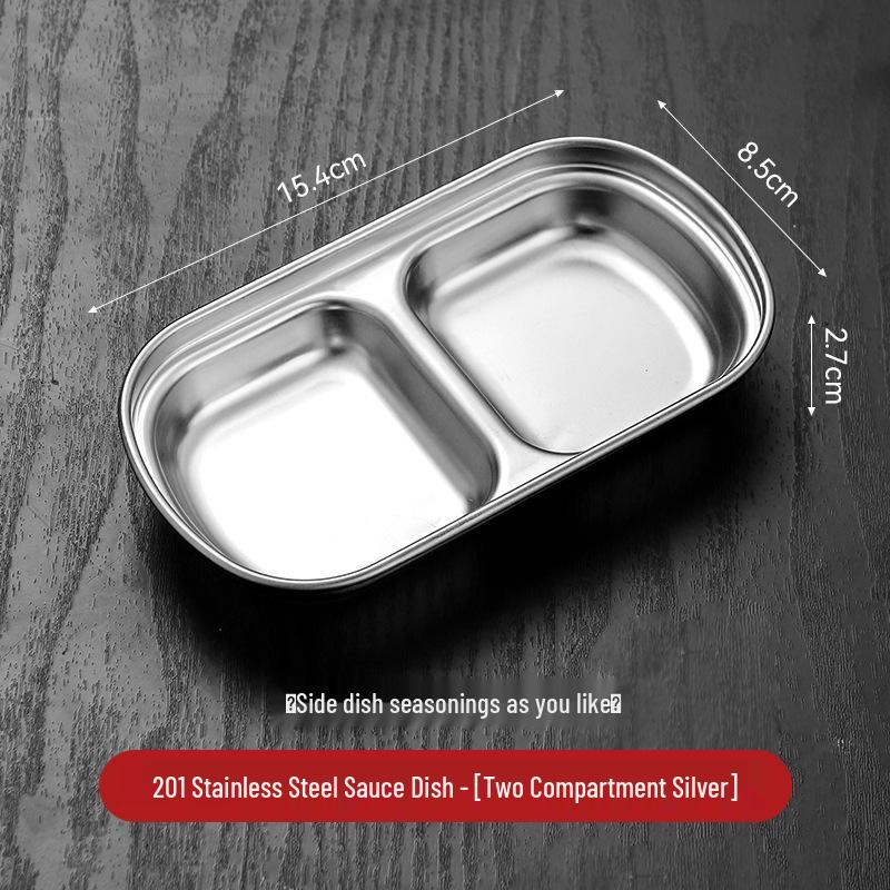 304 Stainless Steel Round Dipping Dish for Korean BBQ & Sauces