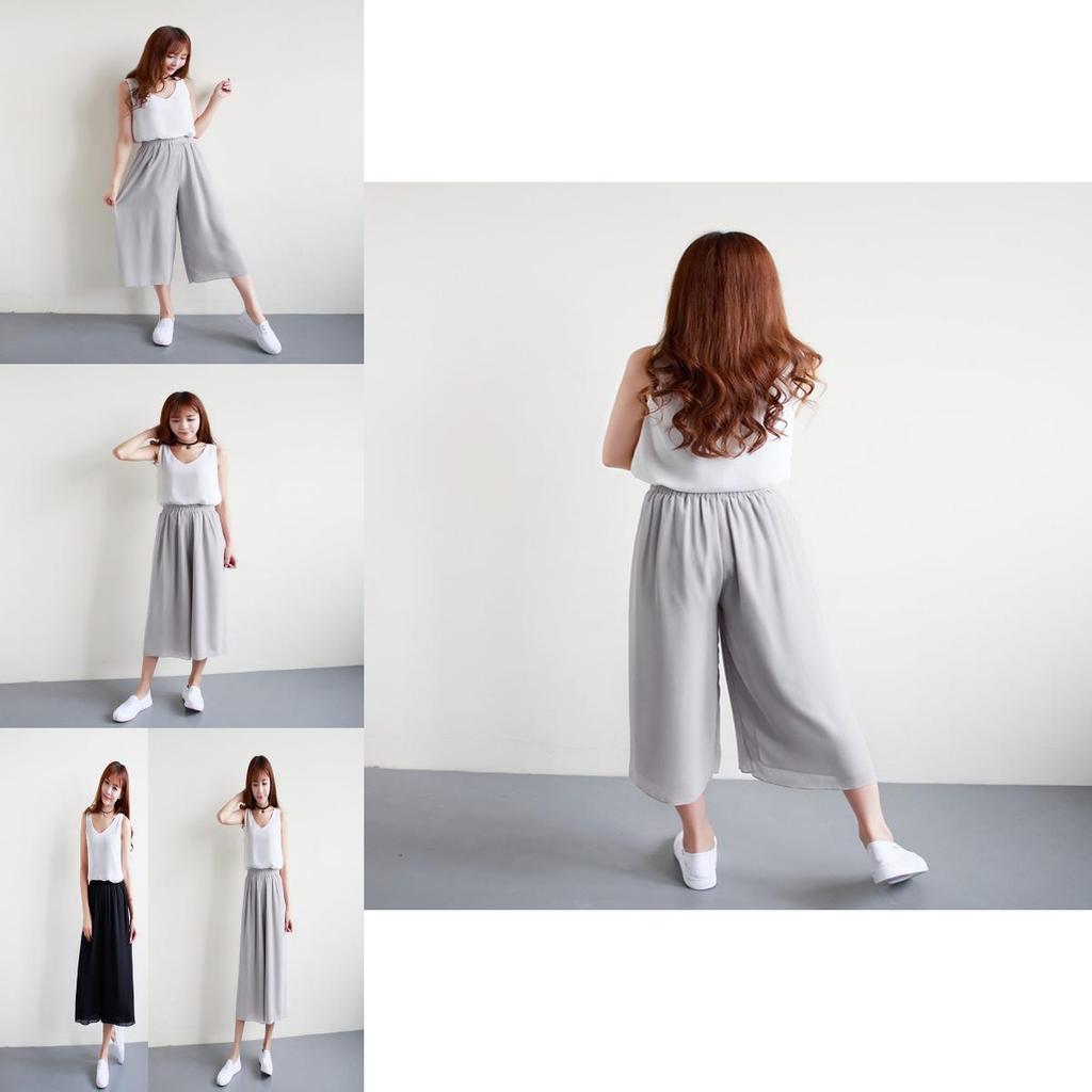 Timeless Design Fashion Elastic Waist Loose Slacks For Modern Womens Wardrobe