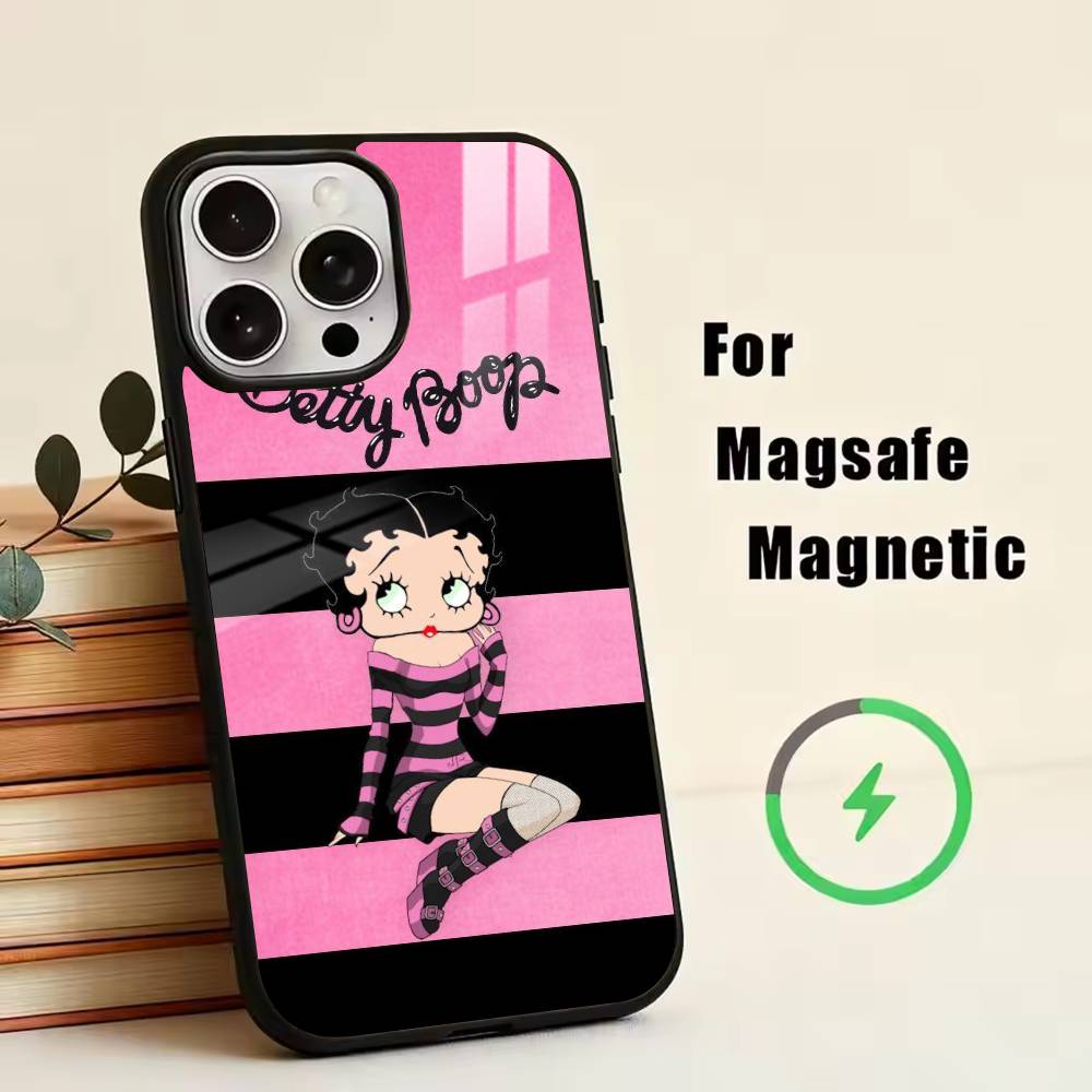 C-Cute-Betty Boop-P Phone Case For iPhone17,16,15,14,13,12,11 Plus,Pro Magnetic For Magsafe Wireless Charging