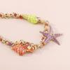 Starfish Conch Exaggerated Beaded Necklace Starfish Choker Girl Trend Jewelry