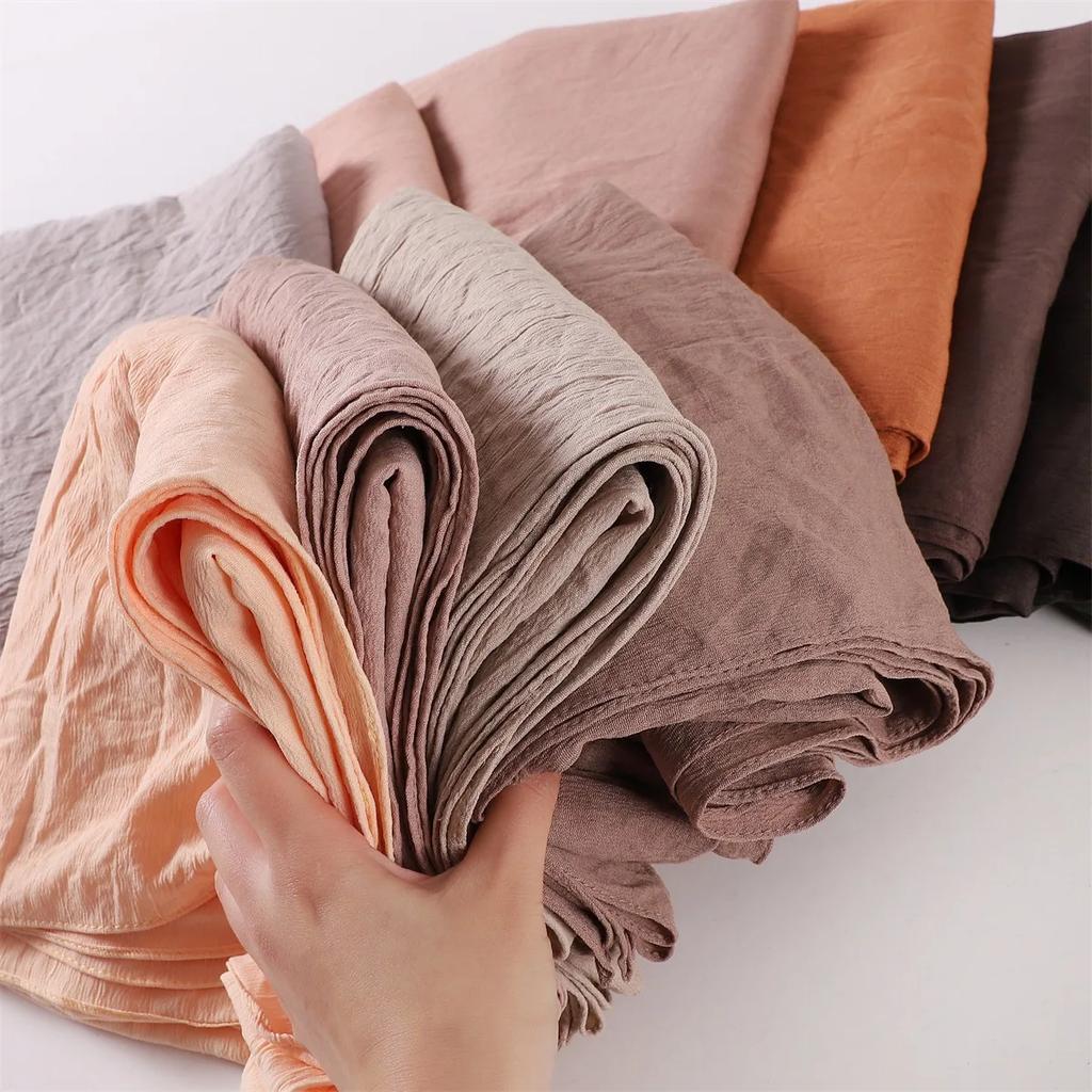 Women Premium Jersey Headbands Solid Clinket Hijab Scarfs Lady Muslim Hijab Head Wrap Scarves Fashion Long Scarf Shawls