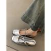 French Platform Silver Bag Head Half Slippers Women's 2025 New Muller Shoes Single Shoes Mary Jane