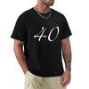 40th Birthday TShirt Cotton Graphic Tees Graphic Shirts Heavy Weight T Shirts for Men