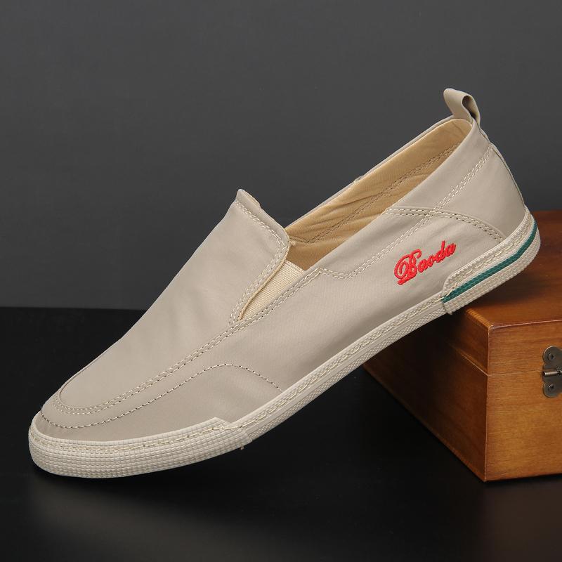 

Мужская обувь, дышащие парусиновые кроссовки, мужские летние повседневные кроссовки для прогулок на открытом воздухе, легкие кроссовки, мужская обувь для вождения, обувь без застежек 44 хаки