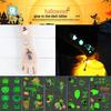 Ruikalong Halloween Luminous Pumpkin & Cartoon Tattoo Stickers for Kids