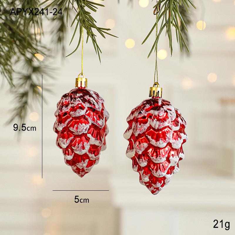 2Pcs Christmas Balls Ornaments Candy Cane Owl Christmas Tree Pendant Red And White Decorations Xmas  Year Home Party Decor