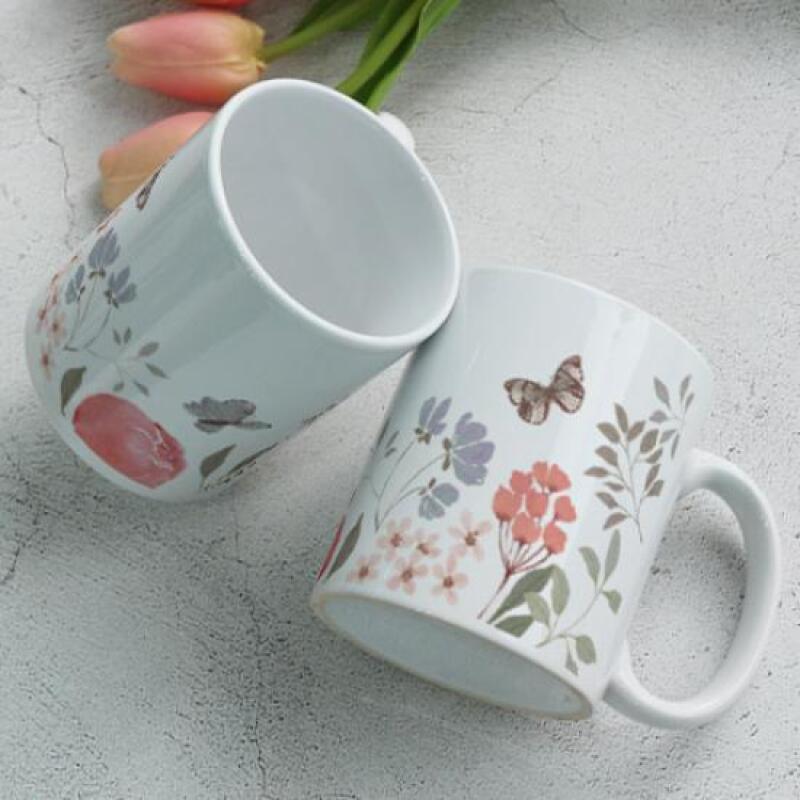 eh192-Design Mug 2p-Vintage Flower