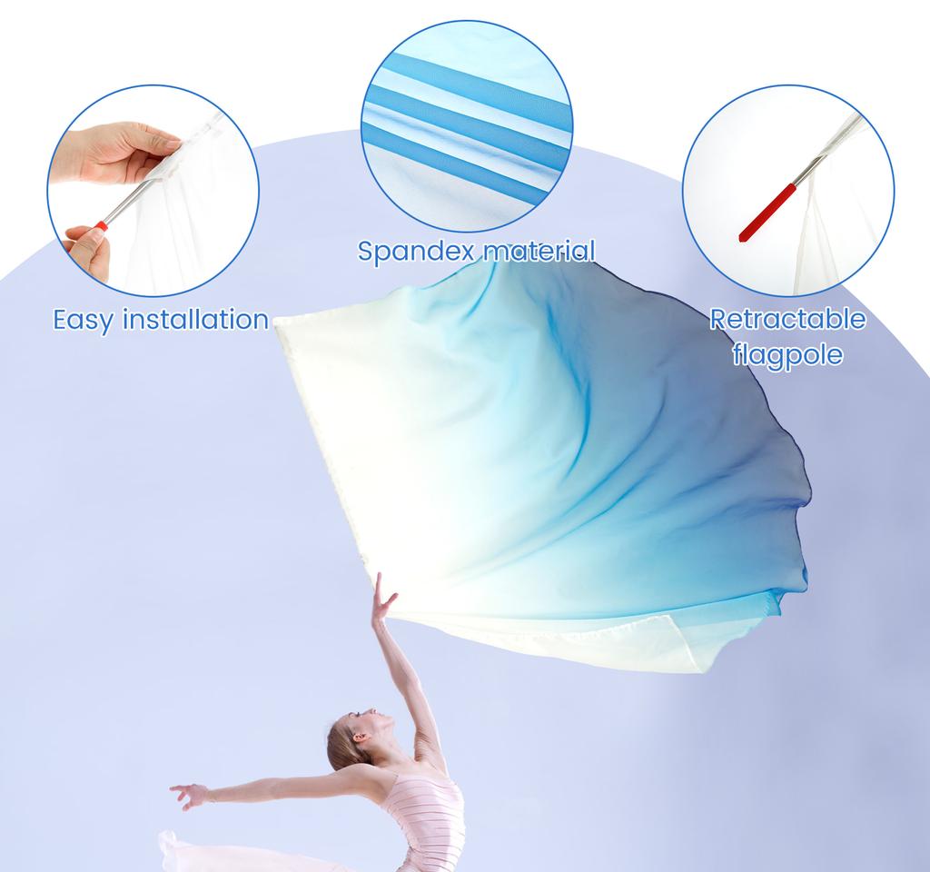 2Pcs Silk Veil Chain Ball Women Belly Dance Silk Veil Streamer Stage Prpos Belly Dance Thrown Ball Belly Dance Accessories