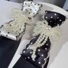 Choker Long Necktie Black Shirt Tie Retro Bow Tie  Women
