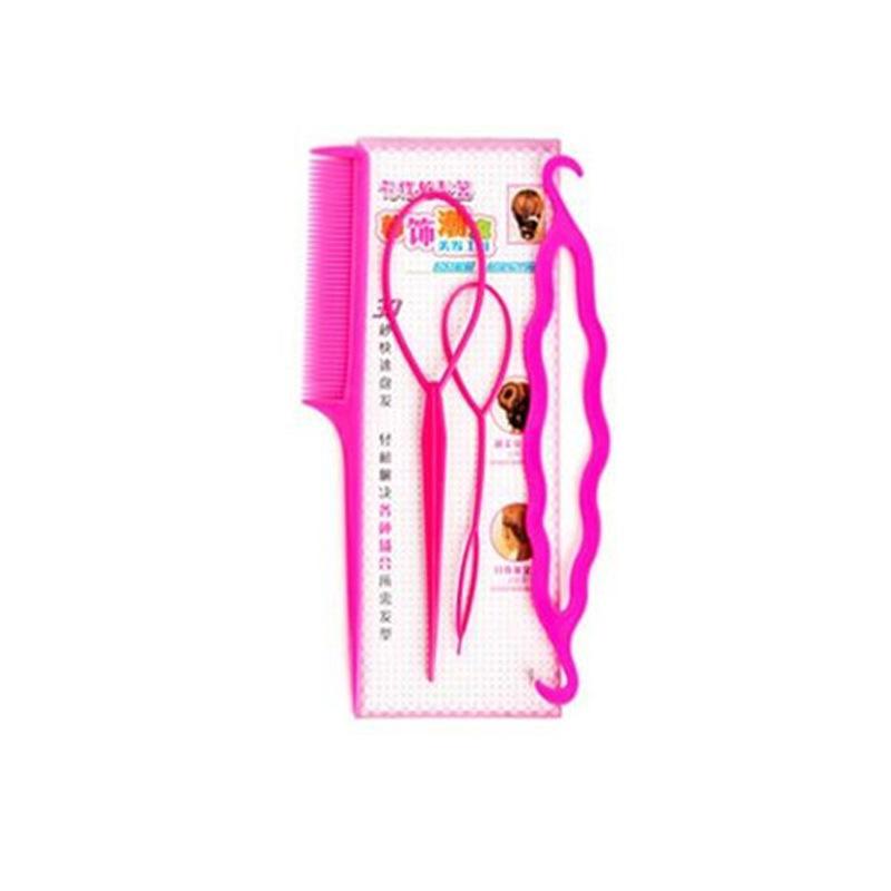 Simple Pattern Hair Pulling Pin Hair Styling Set Four Piece Hairdressing Tool Hair Styling Braid Hair Tool