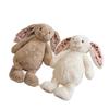 Floral Long-Eared Bunny Plush Toy - Cute Comfort Doll for Children's Birthday Gift