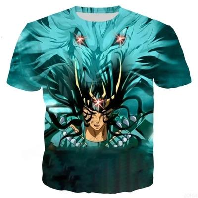 Tshirts Manga Saint Seiya 3D Print Summer Tees Streetwear Crew Neck Short Sleeve Casual Oversized Men Women KidsTshirt Clothes