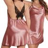 Large size women's simulated silk suspender skirt simple homewear ice silk silk pajamas sexy fashion pajamas