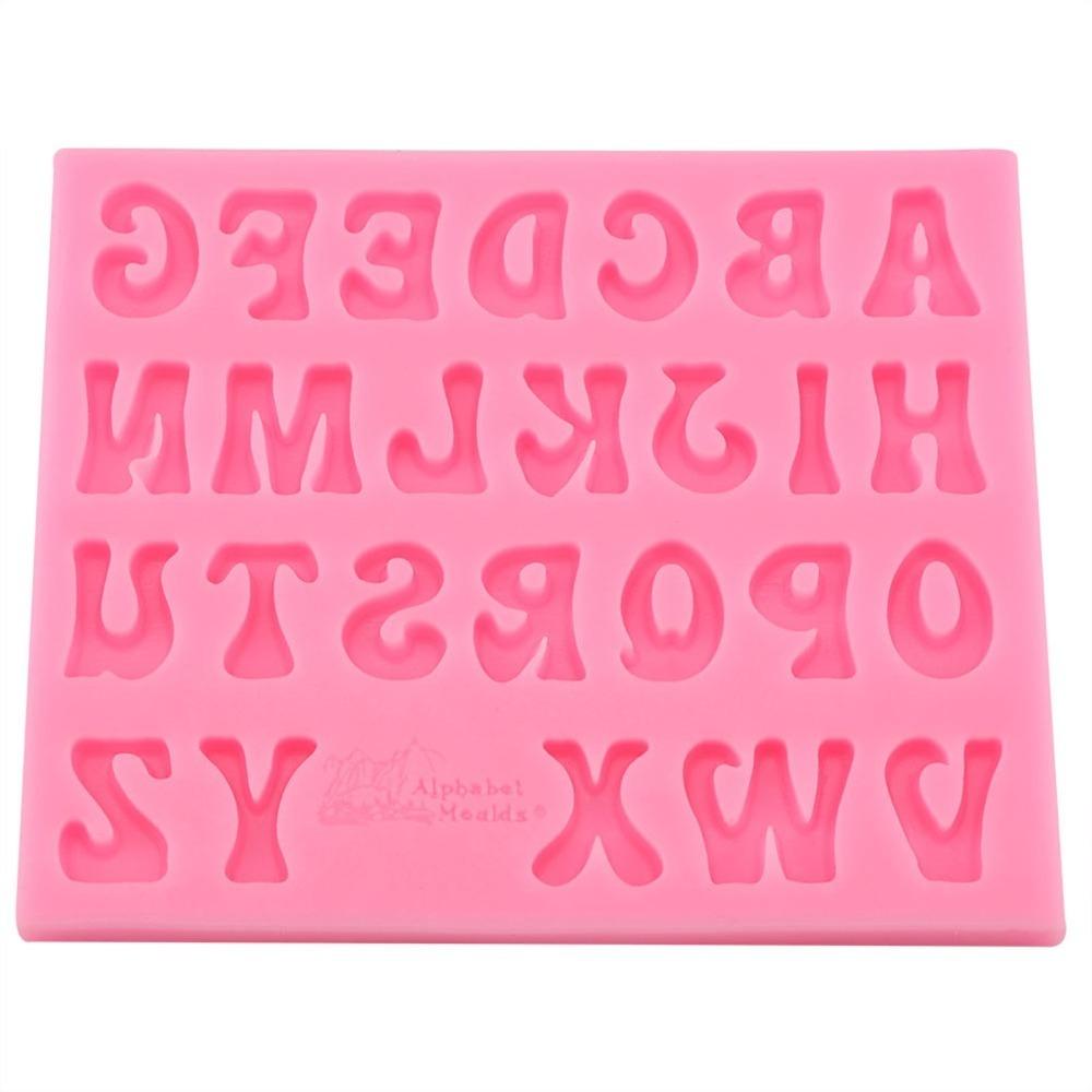 26 Letters Shape Silicone Mold Set Flexible Silicone Chocolate Candy Mold Party Decoration