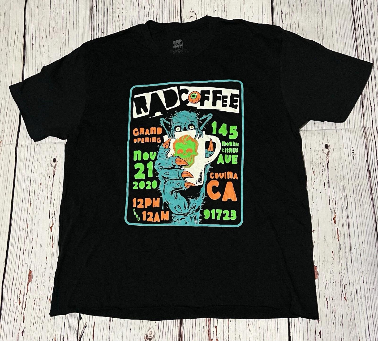 Rad Coffee Unisex Size Large L T-shirt Grand Opening Covina California Rare HTF S