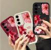Retro Flower for Samsung S24 Mobile Phone Case S25ULTRA Portable Rope GalaxyS23 Emery NOTE20