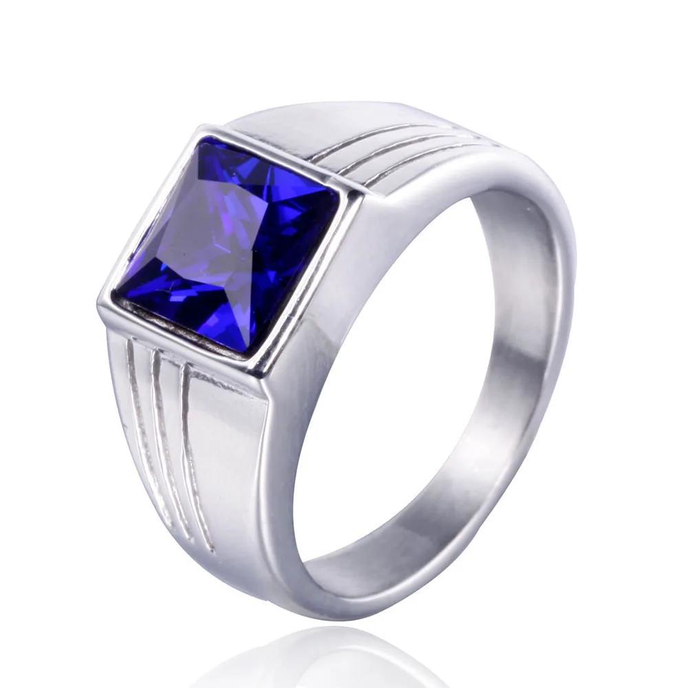 Personality High Quality Big Stone Rings for Men Women Punk Hip Hop 316L Stainless Steel Ring Fashion Jewelry Gifts Dropshipping
