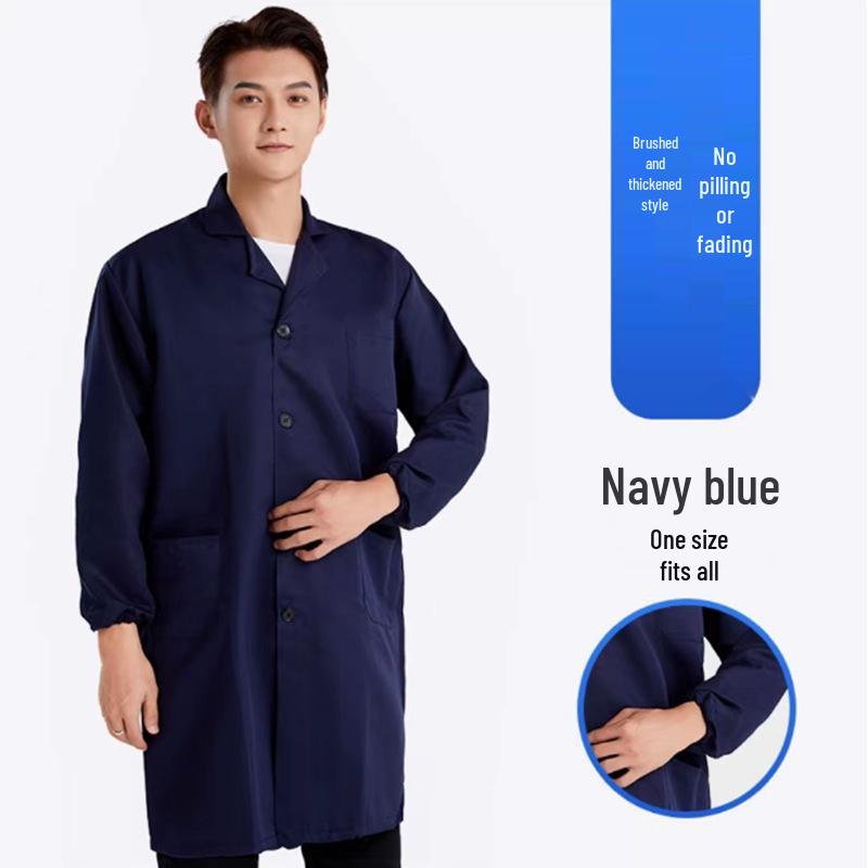 Unisex Dustproof Mechanic's Long Sleeve Work Coat - Wear & Dirt Resistant for Labor Protection