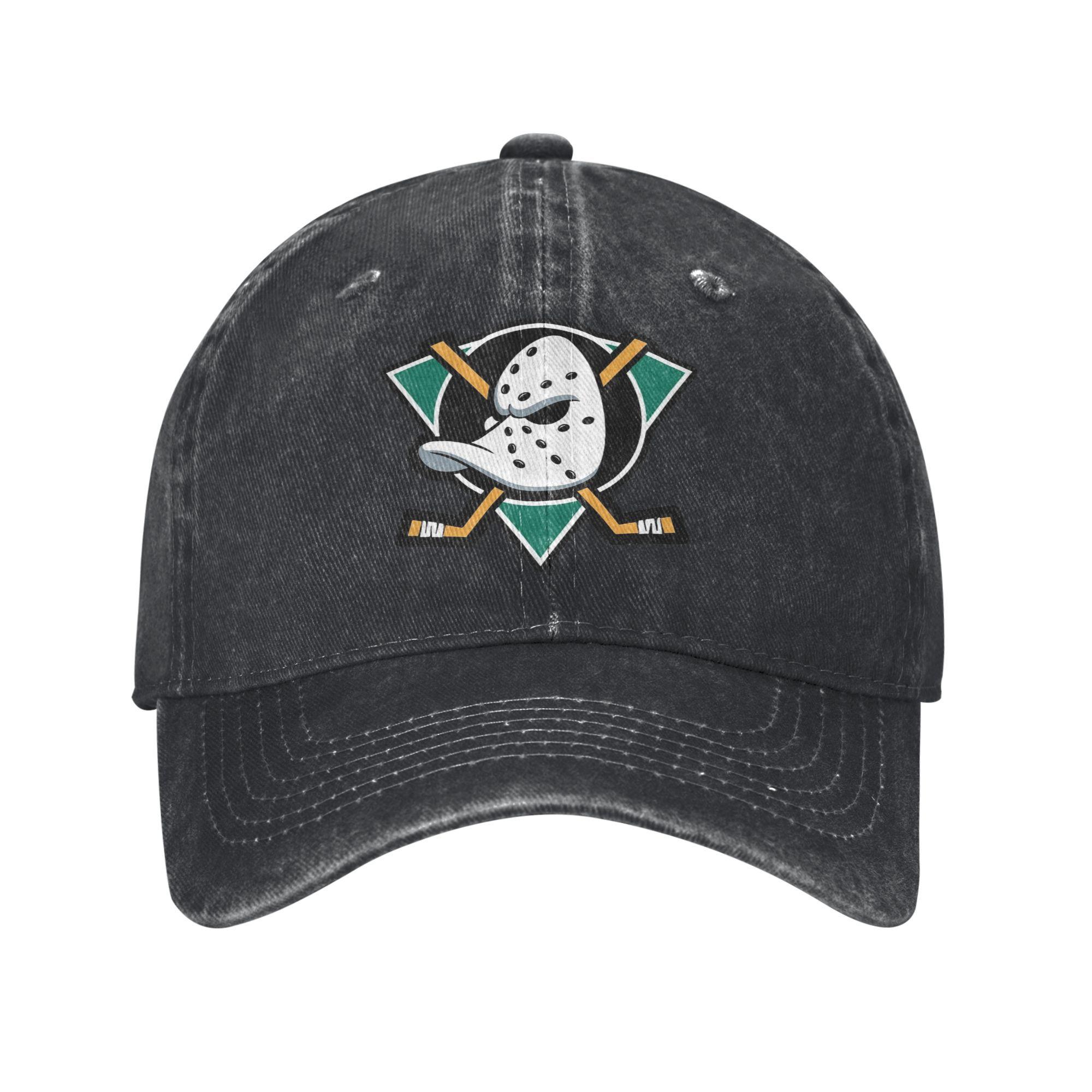 Mighty Ducks Baseballkappe Sonne Jagd Camping Verstellbar Gewaschen Hip Hop Hüte Herren Erwachsene Mode Druck Baseballkappen One Size gray