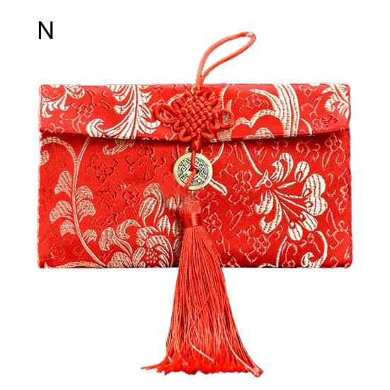 Design Ricamo Stile Cinese Busta Rossa Sacchetto Soldi Fortunati Forniture per Feste