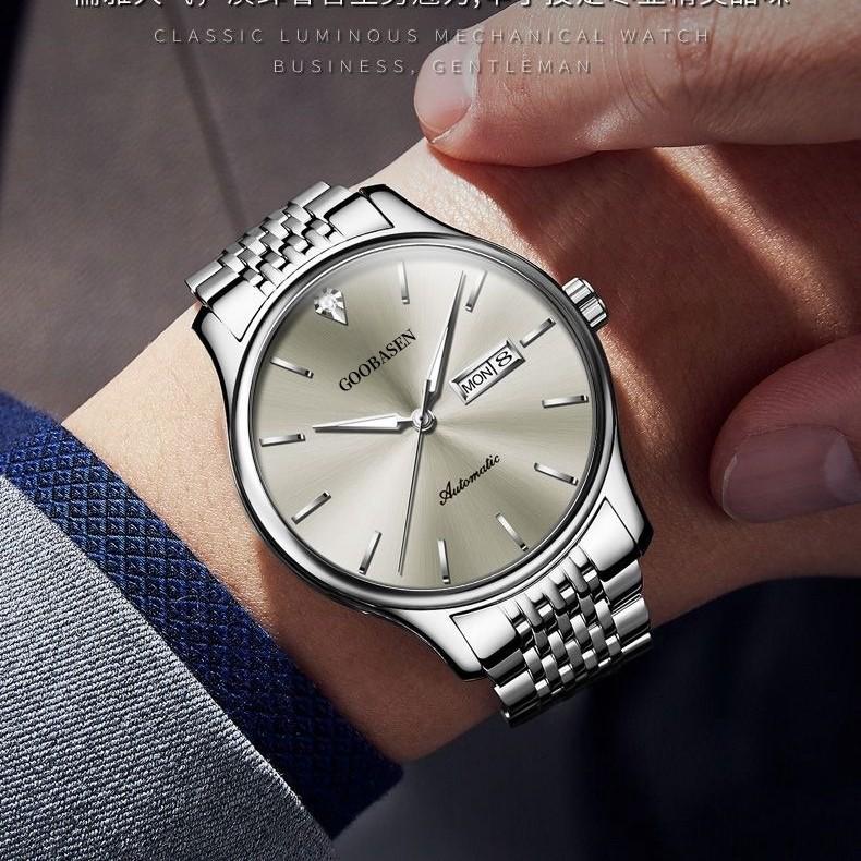 Montre Mécanique Lumineuse Entièrement Automatique pour Homme - Étanche, Tendance, Design Squelette avec Double Calendrier.