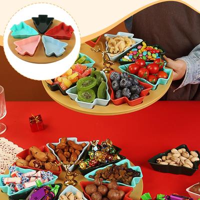 Weihnachts-Serviertablett für Trockenfrüchte und Dessert - Dekoration Geschenke Ideal für Das