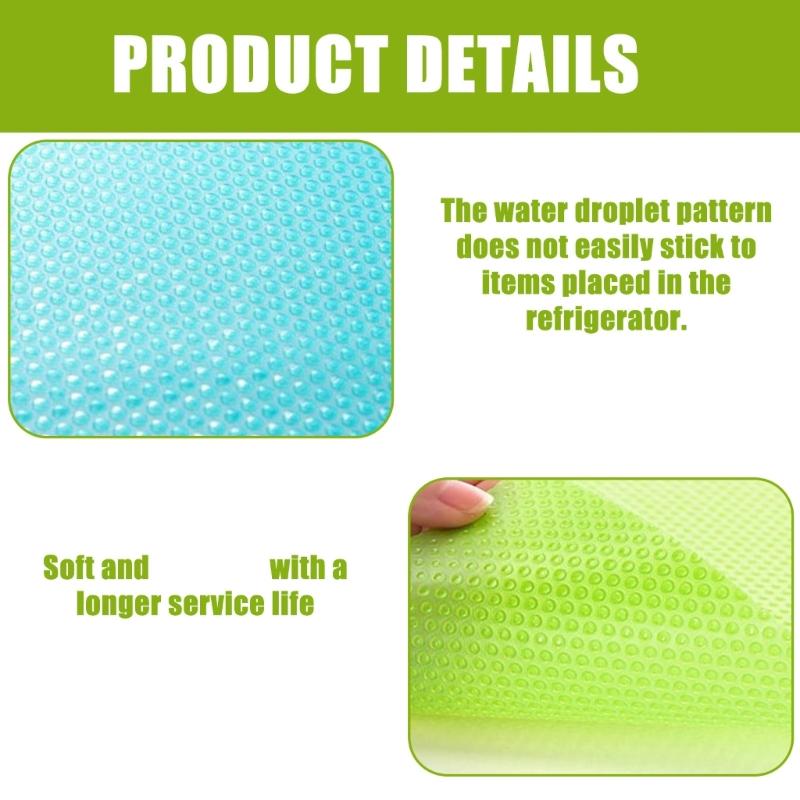 4Pieces Customizable Mat AntiSlip Refrigerator Shelf Liner Pad EVA Kitchen Cabinet Mats Easy to Clean and Waterproof