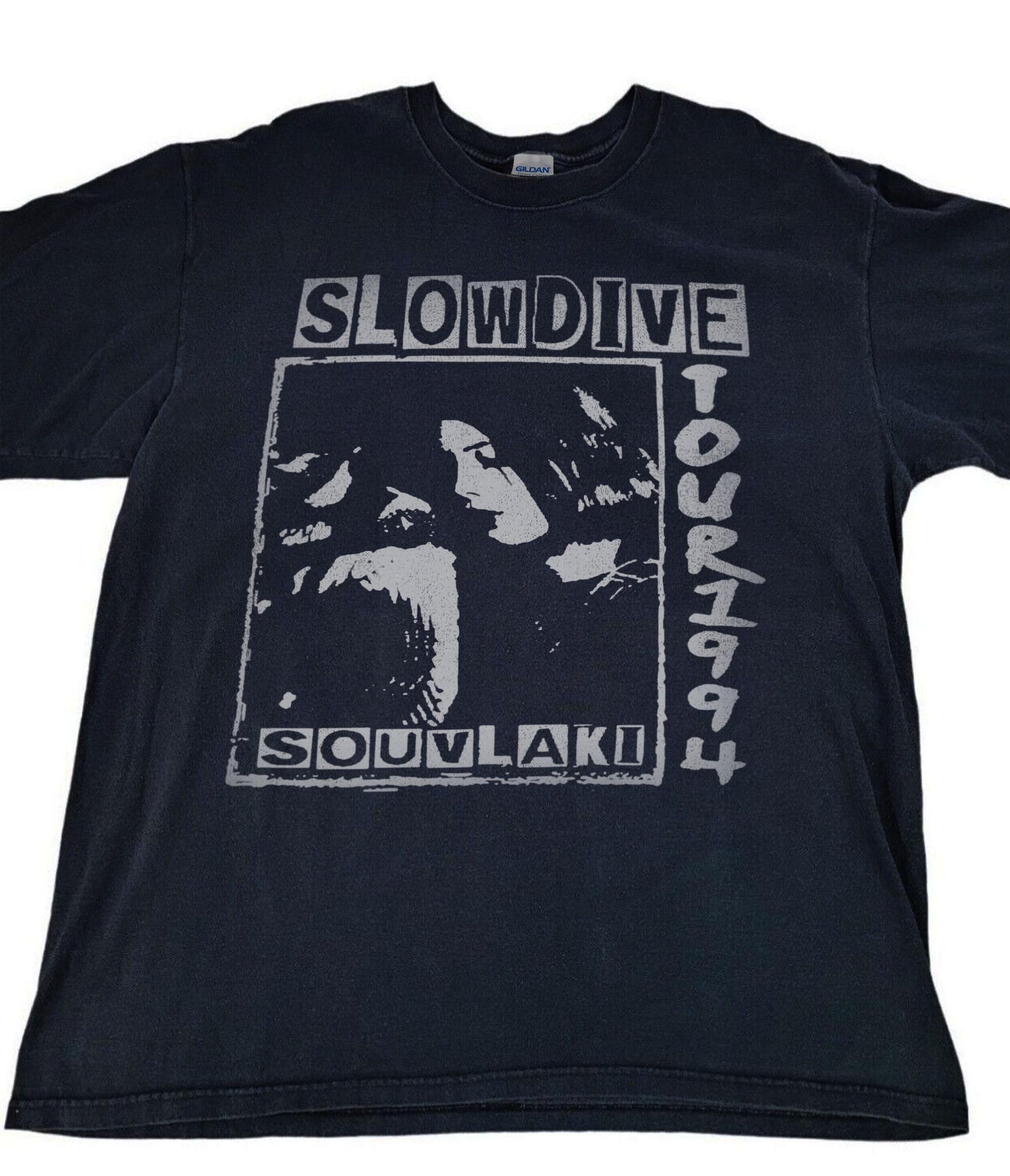 Slowdive Souvlaki Black Tee,unisex,graphic tee M