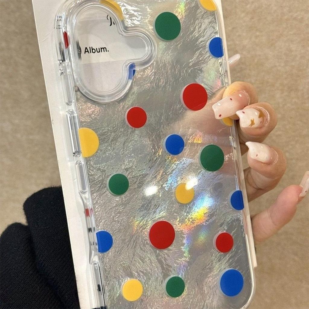 Tinfoil Pattern Swirl Pattern Shell Pattern Mobile Phone Case for Apple Double Layer Imd Mobile Phone Case with Stand Ins Trendy Girl