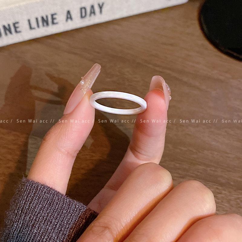 Design Plain Ring Ring Women's New Chinese Style Index Finger Ring National Style Jewelry