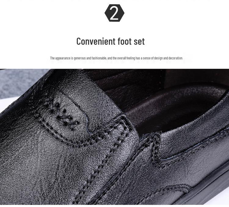 Men's Genuine Leather Slip-on Casual Shoes - Soft Sole, Breathable Driving Shoes