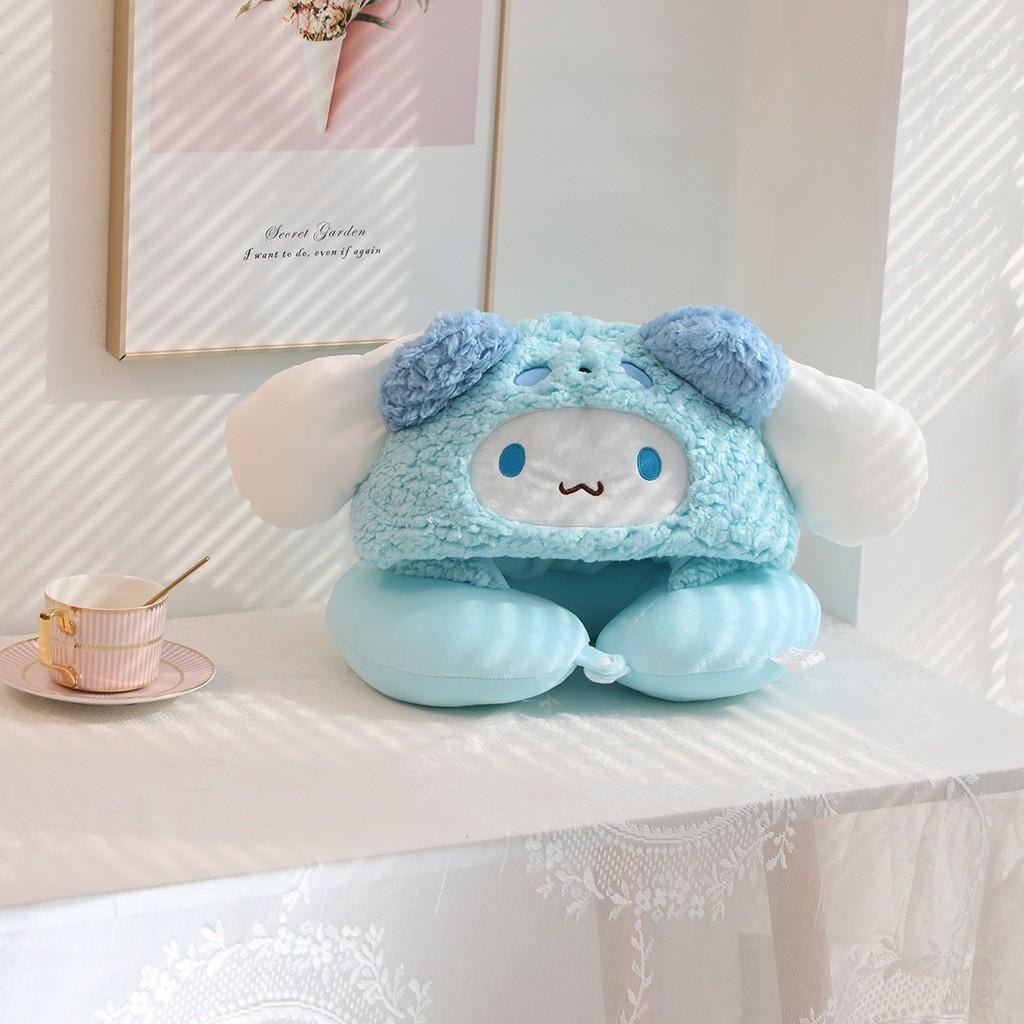 Hello Kitty U-förmiges Nackenkissen mit süßem Hut für Reisen und Büro-Ruhe
