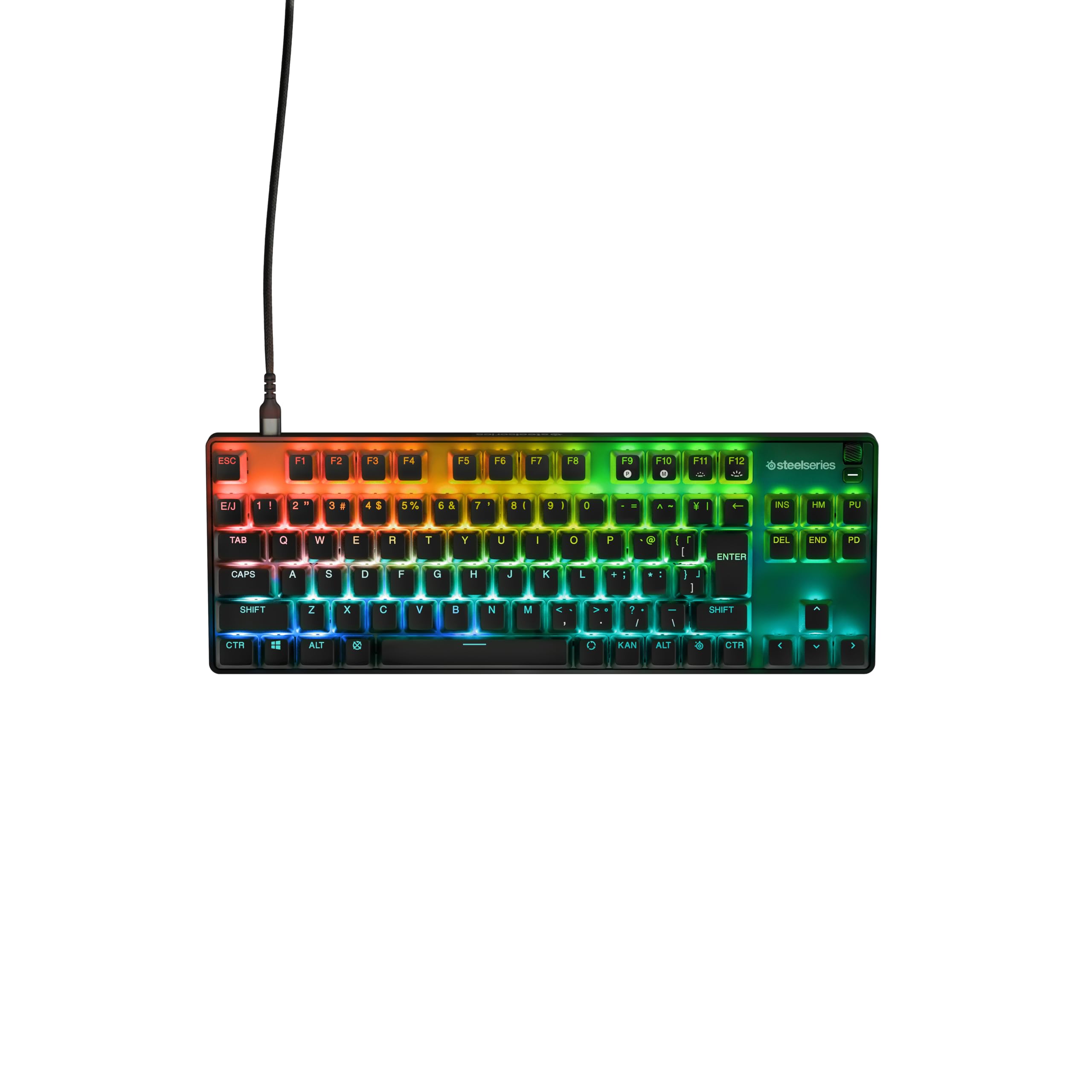 

SteelSeries Apex 9 TKL JP Gaming Japanese Response Adjustable Actuation OptiPoint Optical High 64852 Black Keyboard, Tenkeyless, Wired, Layout, 0.2ms
