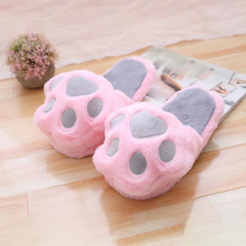 

1 пара противоскользящей обуви, меховые тапочки, хлопковые тапочки с имитацией кроличьего меха, плюшевые тапочки с кошачьими лапами