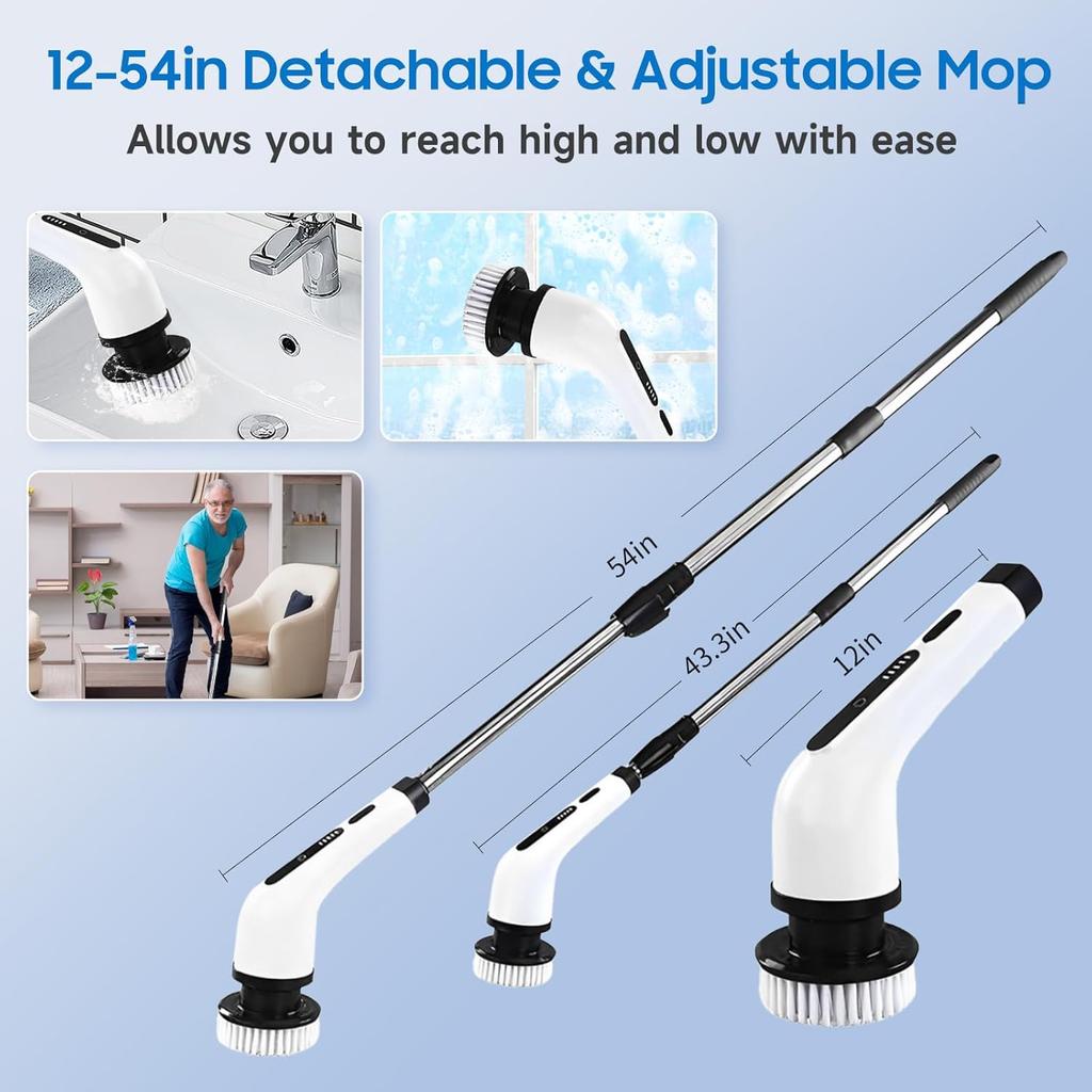Multifunctional Electric Cleaning Brush 9-in-1 Bathroom Window Kitchen Toilet Automotive Household Rotating Cleaning Machine
