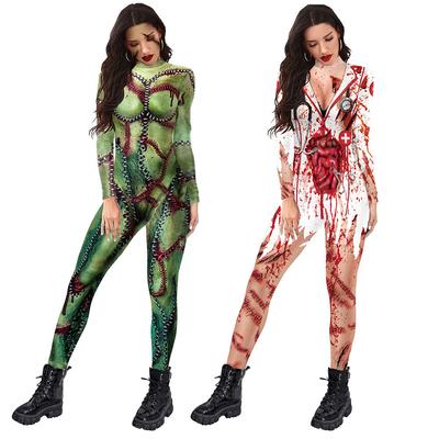 Cadılar Bayramı Korku Partisi Temalı Cosplay Seksi Tulum Karnaval Kostümü Tulumlar Zentai Bodyler Ölüler Günü