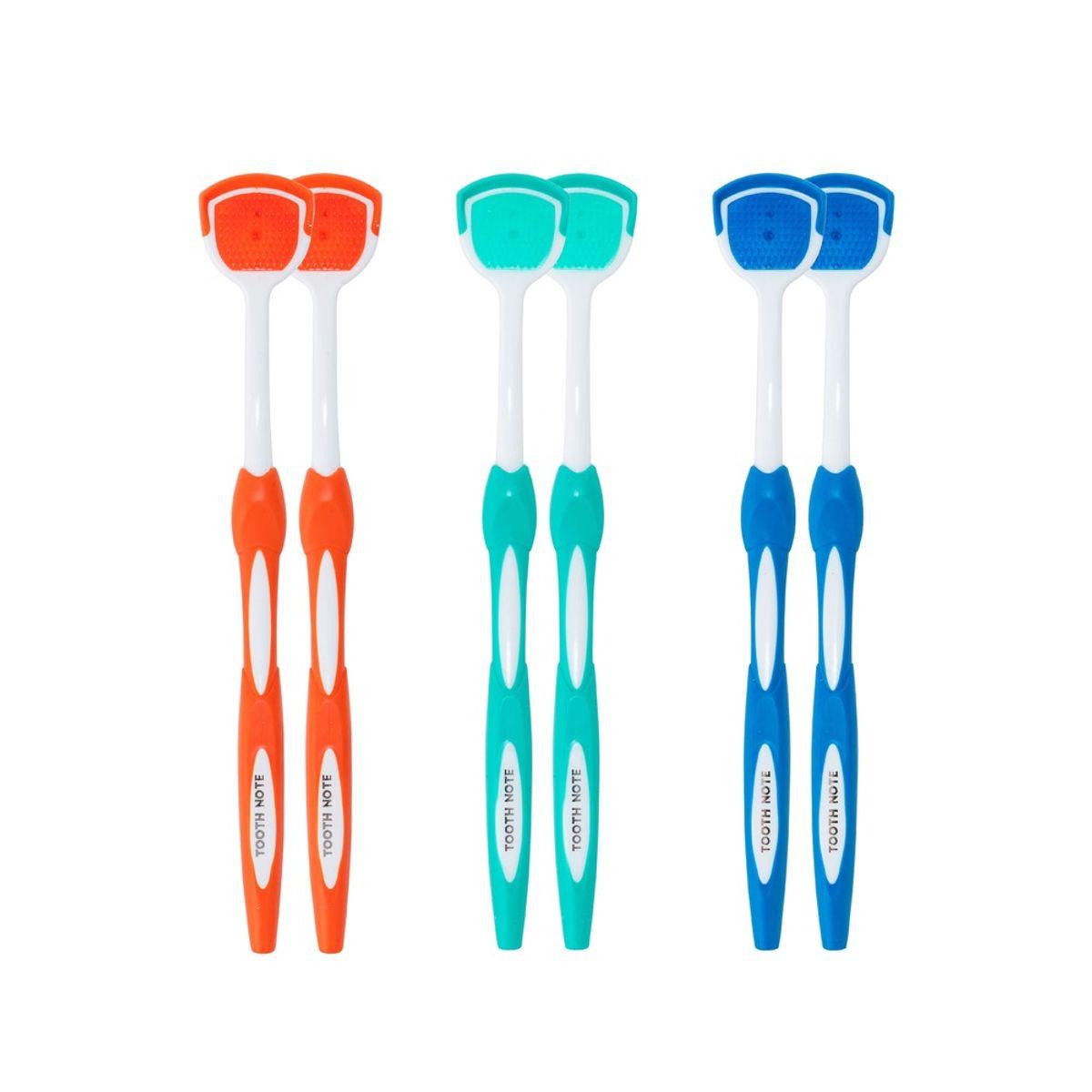 Toothnote Tongue Coating and White Coating Bad Breath Removal Tongue Cleaner 3-Piece Set of 2