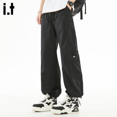 OVERPROTECTIONit Men's Casual Straight Leg Parachute Cargo Pants